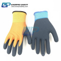 Work Warm Keeping Cashmere Loop Napping Liner Latex Double Coated Thermal Waterproof Gloves with Sandy Finish